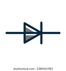 Diode Vector Thick Line Filled Dark Colors Icons For Personal And Commercial Use.
