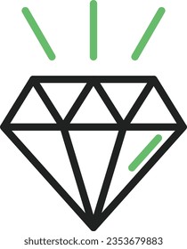 Diomand Icon image. Suitable for mobile application.