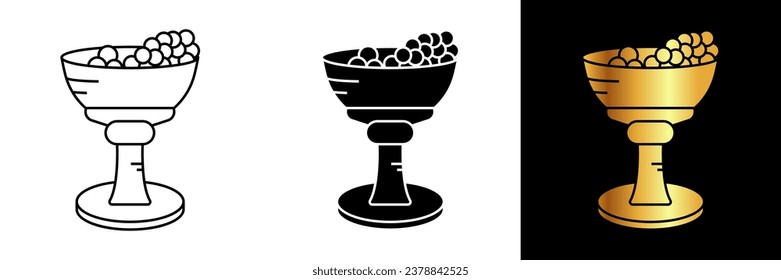 The Dionysus Grapes icon captures the essence of the ancient Greek god of wine, Dionysus. svg