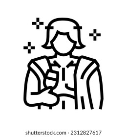 dionysus greek god ancient line icon vector. dionysus greek god ancient sign. isolated contour symbol black illustration