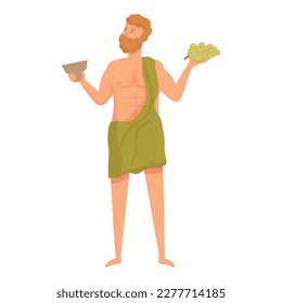 Dionysus icon cartoon vector. Greek god. Olympian myth