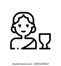 Dionysus Icon - Flat Style Vector Illustration