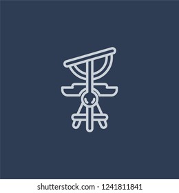 Dioptra icon. Dioptra linear design concept from Astronomy collection. Simple element vector illustration on dark blue background.