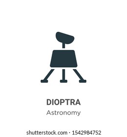 Dioptra vector icon on white background. Flat vector dioptra icon symbol sign from modern astronomy collection for mobile concept and web apps design.