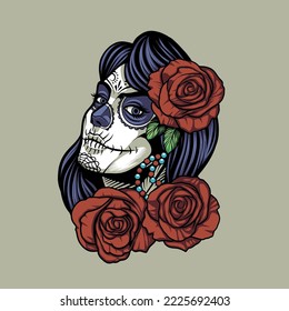 dios dela muerte lady, a mexican culture of celebrating day of the dead tradition