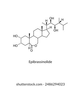 Diosgenin skeletal structure diagram.steroid hormone compound molecule scientific illustration.