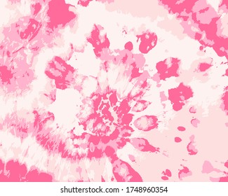 Dip Dyed Flower Vector. Psychedelic Spiral. Orange Ink Pattern. Hypnotic Tie Dye Illustration. Ballet Slipper Fashion. Watercolor Brush Fabric. Rose Bohemian Swirl. Orchid Smoke Hippie Paint.