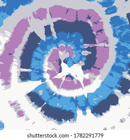 Dip Dyed Spiral Vector. Modern Batik. Black Stripes Dye. Blue Hand Print Pattern. Pink Tie Dye Blues. Black Tie Dye Circle. Bohemian Twist.
