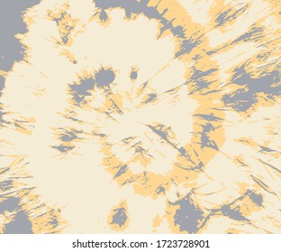 Dip Dyed Spiral Vector. Psychedelic Swirl. Gray Ink Fashion. Bohemian Tie Dye Pattern. Cream Wallpaper. Watercolor Brush Shirt. Grey Hypnotic Twist. Shibori Print. 