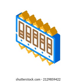 dip electronic isometric icon vector. dip electronic sign. isolated symbol illustration