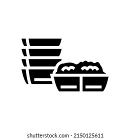 dip fondue glyph icon vector. dip fondue sign. isolated contour symbol black illustration