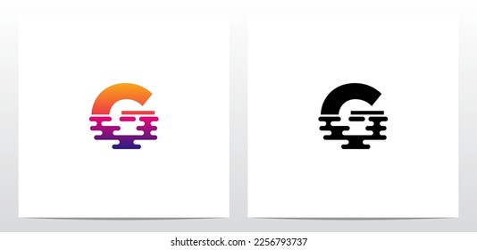 Dip Into The Water Letter Logo Design G