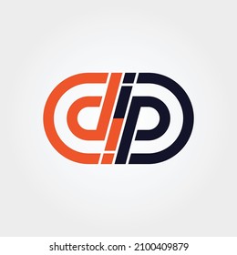 DIP Letter vector design illustrations