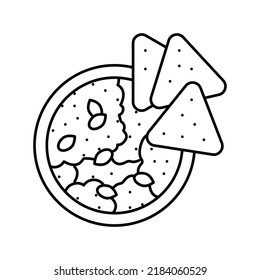 dip spinach line icon vector. dip spinach sign. isolated contour symbol black illustration