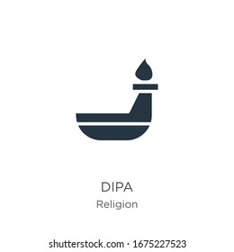 Dipa icon vector. Trendy flat dipa icon from religion collection isolated on white background. Vector illustration can be used for web and mobile graphic design, logo, eps10