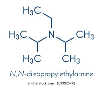 DIPEA (N,N-diisopropylethylamine, Hunig's base) molecule. Skeletal formula.