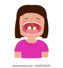 diphtheria disease symptoms vector illustration