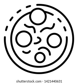 Diplococcus icon. Outline diplococcus vector icon for web design isolated on white background