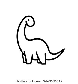 diplodocus, brontosaurus, dinosaur - vector icon	