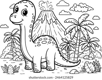 Diplodocus Coloring Book: Sumérgete en el mundo prehistórico con ilustraciones detalladas del gigante gentil, Diplodocus. Perfecto para los entusiastas de los dinosaurios de todas las edades para dar rienda suelta a su creatividad 