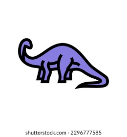 diplodocus dinosaur animal color icon vector. diplodocus dinosaur animal sign. isolated symbol illustration