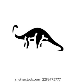 diplodocus dinosaur animal glyph icon vector. diplodocus dinosaur animal sign. isolated symbol illustration