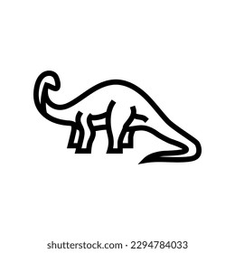 diplodocus dinosaur animal line icon vector. diplodocus dinosaur animal sign. isolated contour symbol black illustration