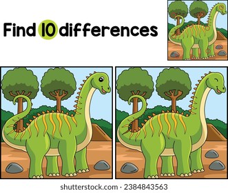 Diplodocus Dinosaur Find The Differences