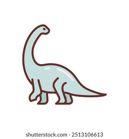 Diplodocus Filled Icons , Vector illustration