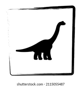Icono de Diplodocuments. Marco del pincel. Ilustración vectorial.
