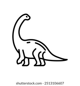 Diplodocus Outline Icon, Vector illustration