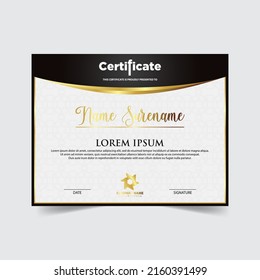 Diploma Certificate of achievement template in vector. Award Templates, achievements for companies, Best Prize Documents. Illustration Templates
