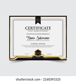 Diploma Certificate of achievement template in vector. Award Templates, achievements for companies, Best Prize Documents. Illustration Templates
