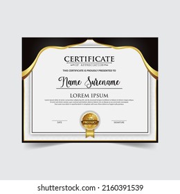 Diploma Certificate of achievement template in vector. Award Templates, achievements for companies, Best Prize Documents. Illustration Templates