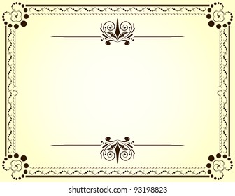 Diploma or certificate blank template