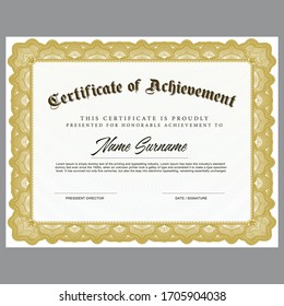 Diploma certificate design template Vector