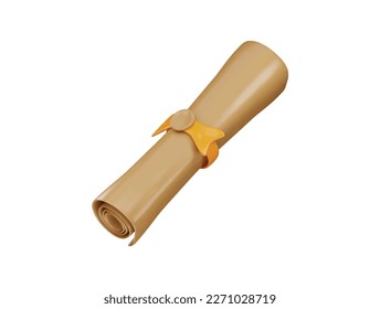 Diploma certificate icon 3d rendering vector illustration