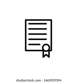 Diploma, certificate icon. Element of Education icon. Thin line icon