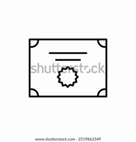 diploma certificate icon sign vector