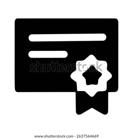 Diploma certificate icon symbolizing academic completion and success.