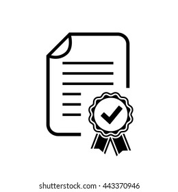 Diploma certificate icon vector illustration isolated on white background