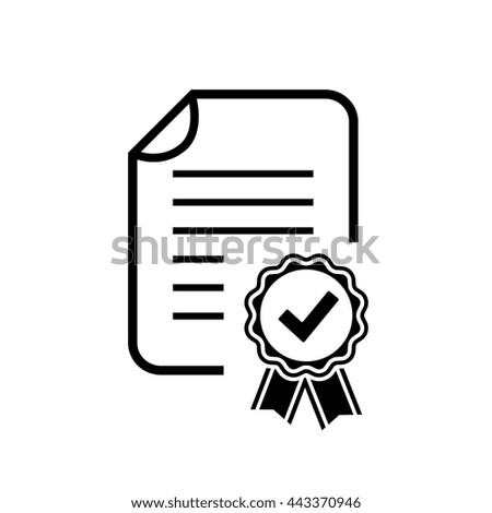 Diploma certificate icon vector illustration isolated on white background