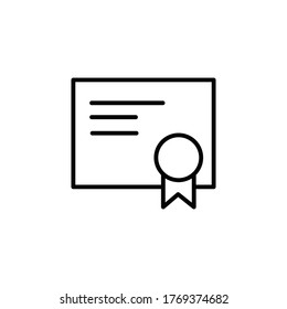 diploma certificate icon vector sign symbol