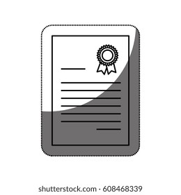 diploma certificate isolated icon
