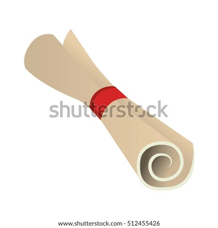 diploma certificate isolated icon