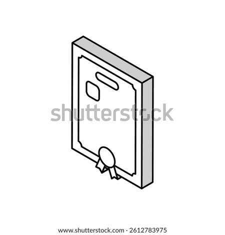 diploma certificate isometric icon vector. diploma certificate sign. isolated symbol illustration