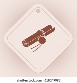 diploma, certificate, scroll