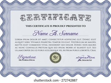 Diploma or certificate template