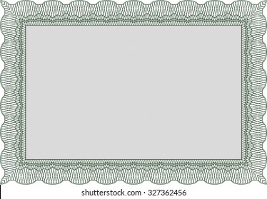 Diploma or certificate template. With background. Lovely design. Vector pattern that is used in money and certificate.