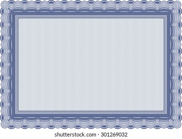 Diploma or certificate template. Easy to print. Vector pattern that is used in money and certificate.Beauty design. 